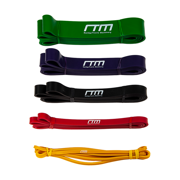 Randy & Travis Machinery Resistance Band Loop Set Of 5 Heavy Duty Gym Yoga Workout Resistance Trainers