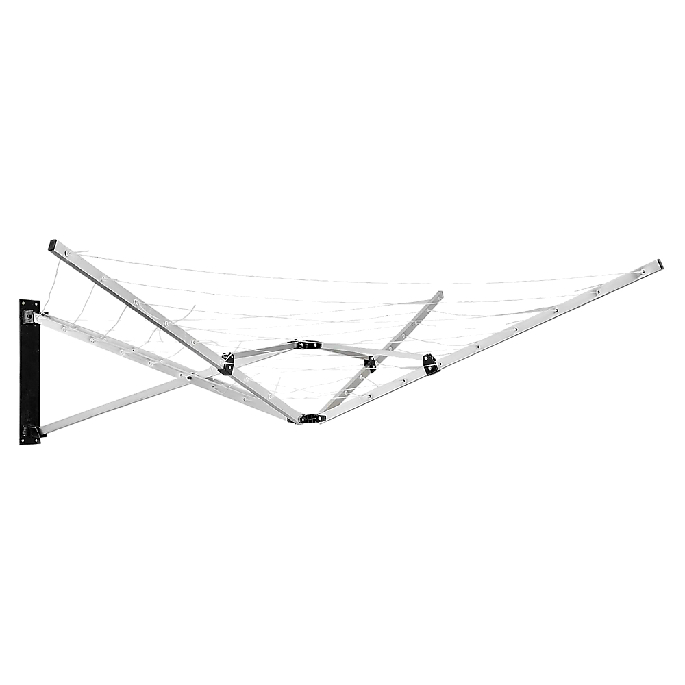 26M 5 Arm Wall Hang Mountable Clothes Airer Dryer Washing Line Bathroom Kitchen