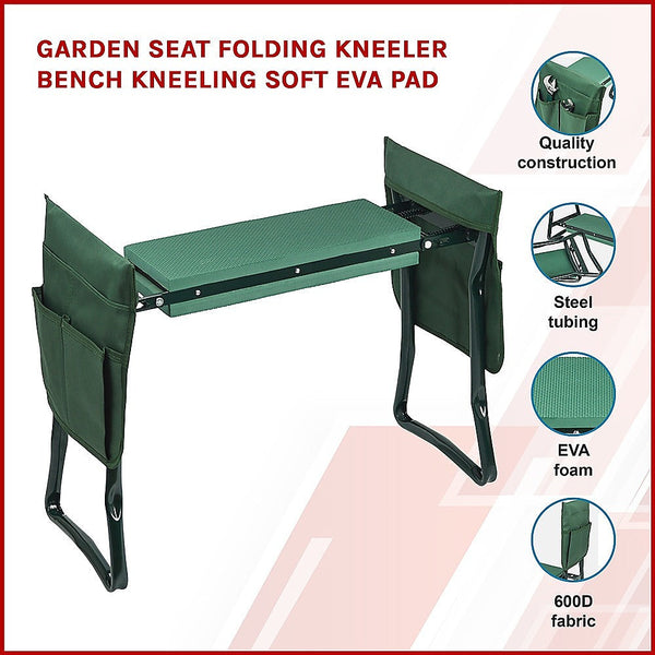 Garden Seat Folding Kneeler Bench Kneeling Soft Eva Pad Garden Kneelers & Seats