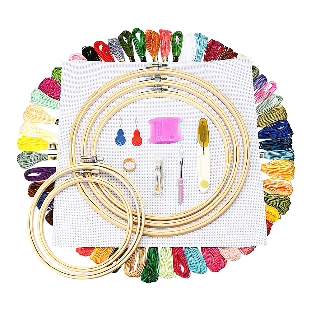 Randy & Travis Machinery Embroidery Starter Kit Cross Stitch Diy Hand Craft 50 Color Cross Stitch Kits