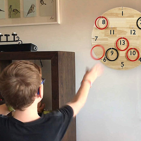 Randy & Travis Machinery Ring Toss Game Family Indoor Outdoor Hoop Party Lawn Games