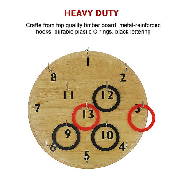 Randy & Travis Machinery Ring Toss Game Family Indoor Outdoor Hoop Party Lawn Games