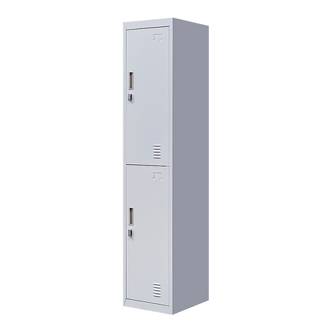 2-Door Vertical Locker For Office Gym Shed School Home Storage