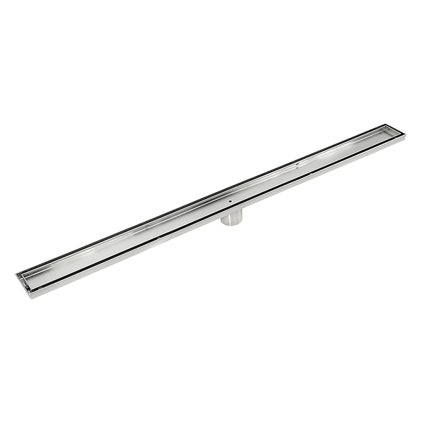 Della Francesca 1000Mm Tile Insert Bathroom Shower Stainless Steel Grate Drain W/Centre Outlet Floor Waste Drain Grates