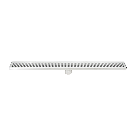 800Mm Bathroom Shower Stainless Steel Grate Drain W/Centre Outlet Floor Waste