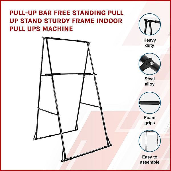 Pull-Up Bar Free Standing Sturdy Frame Indoor Ups Machine