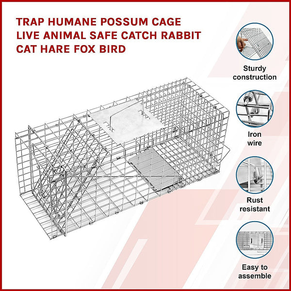 Randy & Travis Machinery Trap Humane Possum Cage Live Animal Safe Catch Rabbit Hare Fox Bird Animal & Rodent Control