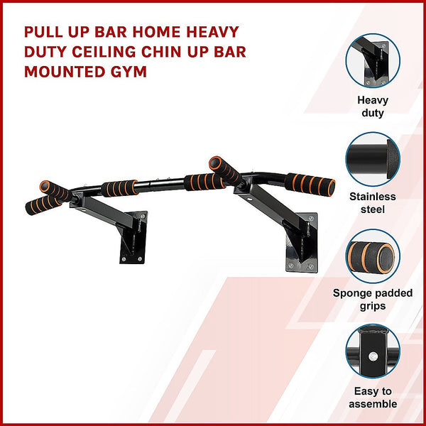 Randy & Travis Machinery Pull Up Bar Home Heavy Duty Ceiling Chin Mounted Gym Pull Up Bars