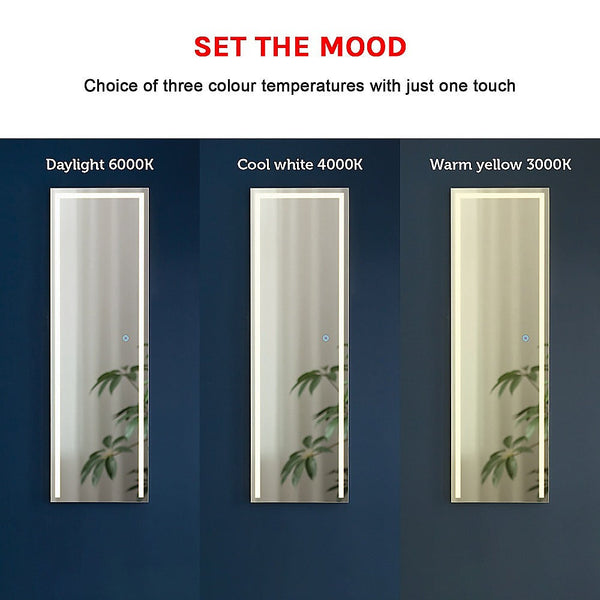 Della Francesca Led Full Length Mirror Standing Floor Makeup Wall Light 1.6M Mirrors