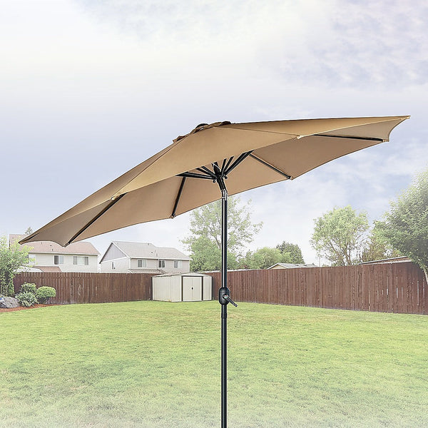 Randy & Travis Machinery 9Ft Patio Umbrella Outdoor Garden Table With 8 Sturdy Ribs Patio & Garden Tables