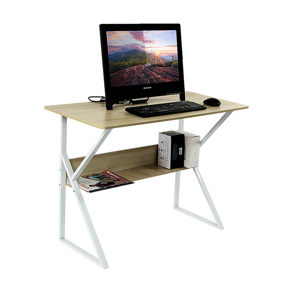 Randy & Travis Machinery Wood Metal Computer Desk With Shelf Home Office Furniture Home Office Desks