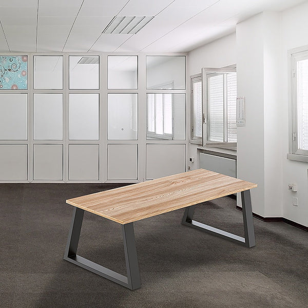 Della Francesca Trapezium Shaped Table Bench Desk Legs Retro Design Fully Welded Black Dining Table Legs