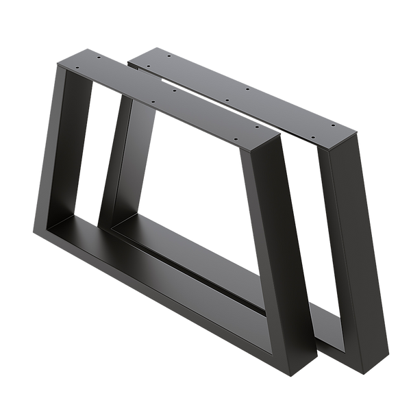 Della Francesca Trapezium Shaped Table Bench Desk Legs Retro Design Fully Welded Black Dining Table Legs