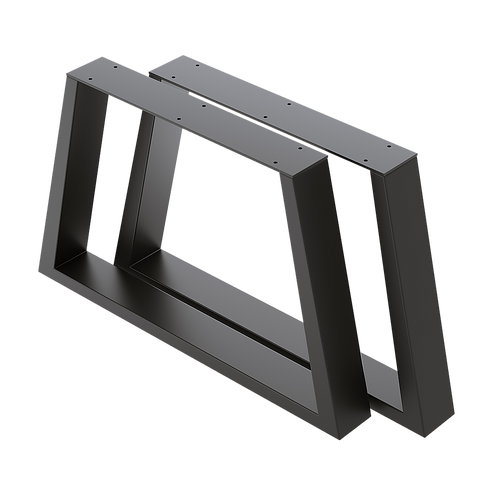 Della Francesca Trapezium Shaped Table Bench Desk Legs Retro Design Fully Welded Black Dining Table Legs