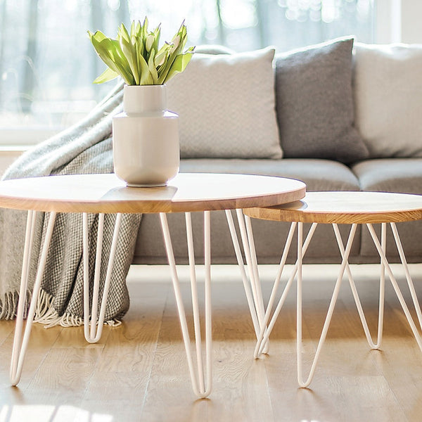 Della Francesca Set Of 4 3 Rod Retro Hairpin Table Legs 12Mm Steel Bench Desk 71Cm White Home Office Desks