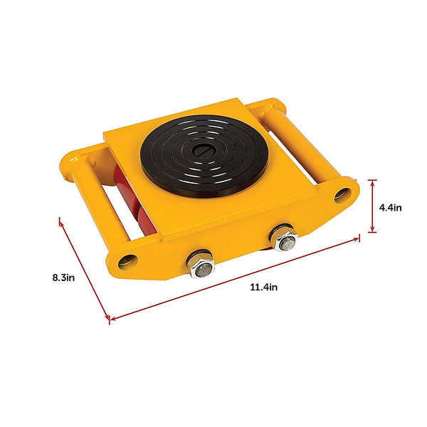 Randy & Travis Machinery 3X3 Heavy Duty Dolly Skate Roller Mover Cargo Trolley 6T Workshop Dollies