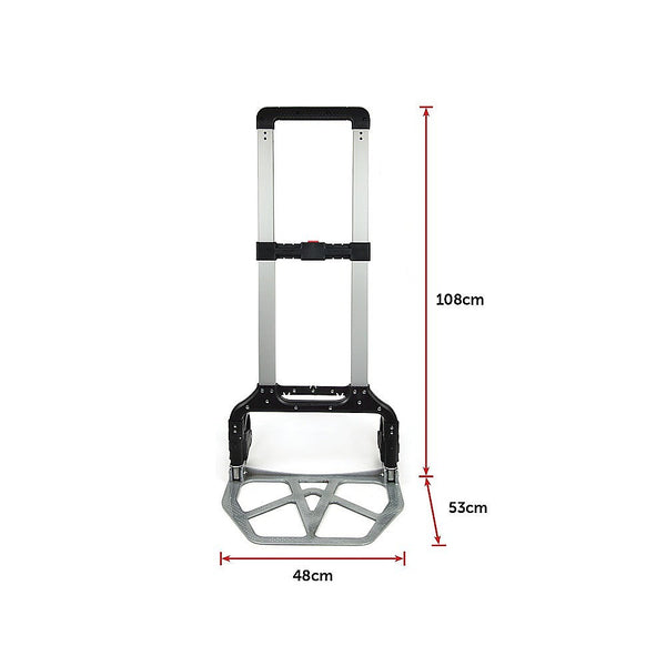 Randy & Travis Machinery 150Kg Portable Cart Folding Dolly Push Truck Hand Collapsible Luggage Trolley Trolleys