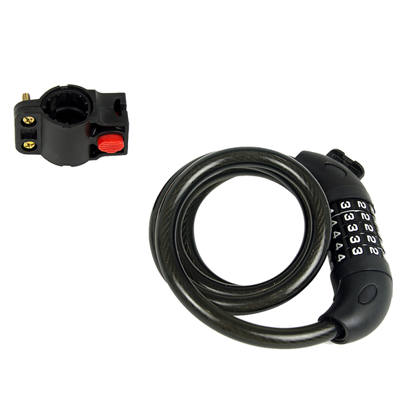 Randy & Travis Machinery Security 5 Digit Combination Bike Cable Lock With Mounting Bracket Locks & Security