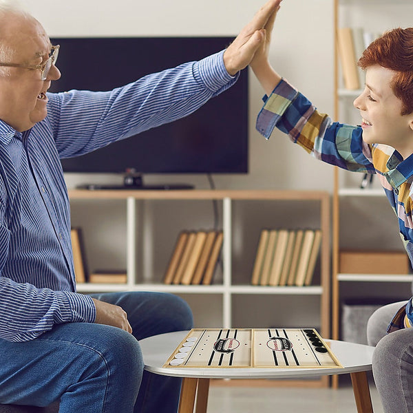 Randy & Travis Machinery Sling Puck Table Battle Ice Hockey Toy Gift Adult Kids Board Games