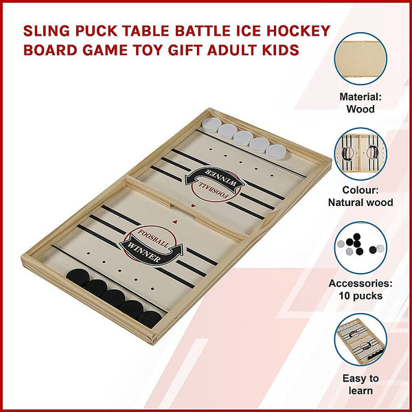 Randy & Travis Machinery Sling Puck Table Battle Ice Hockey Toy Gift Adult Kids Board Games