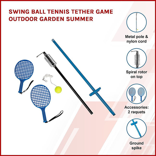 Randy & Travis Machinery Swing Ball Tennis Tether Game Outdoor Garden Summer Lawn Games