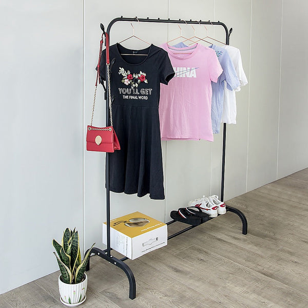 Palermo Closet Organizer Metal Garment Rack Portable Clothes Hanger Storage Shoes Black Hanging Closet Storage