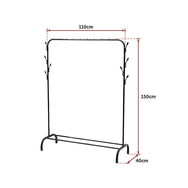 Palermo Closet Organizer Metal Garment Rack Portable Clothes Hanger Storage Shoes Black Hanging Closet Storage