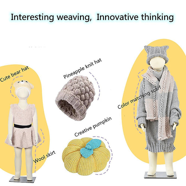Diy Knitting Machine Smart Weaving Rotating Kids Toy Scarf Sock Hat Gift