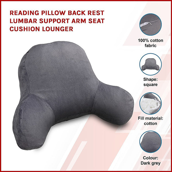 Randy & Travis Machinery Reading Pillow Back Rest Lumbar Support Arm Seat Cushion Lounger Pillows