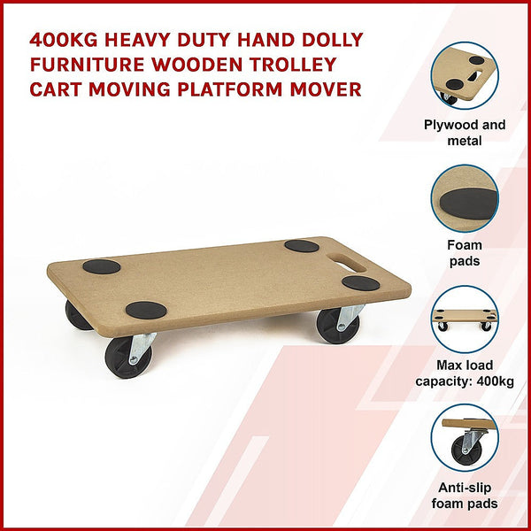 Randy & Travis Machinery 200Kg Heavy Duty Hand Dolly Furniture Trolley Cart Moving Platform Mover Workshop Dollies
