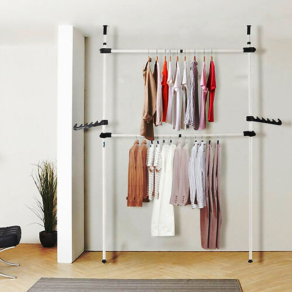 Randy & Travis Machinery Heavy Duty Adjust Clothes Rail Storage Garment Shelf Hanging Display Stand Rack Garment Racks