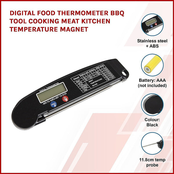 Digital Food Thermometer Bbq Tool Cooking Meat Kitchen Temperature Magnet