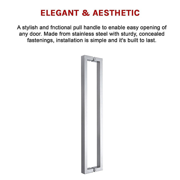 Della Francesca Entrance Door Pull Handle Brushed Satin 1500Mm Door Knobs