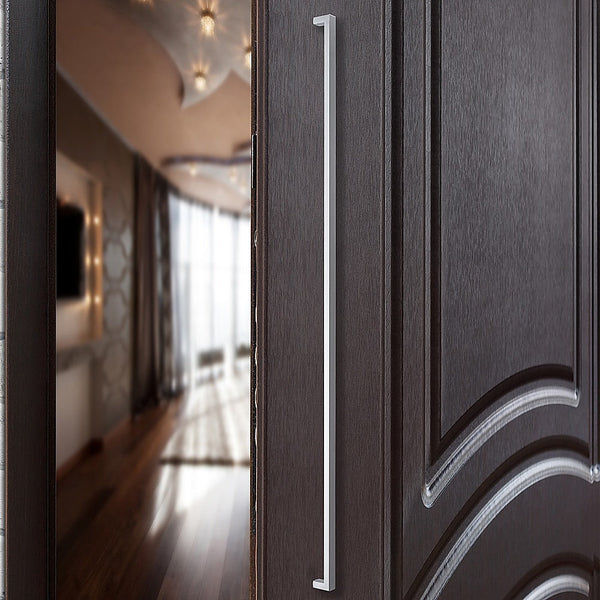 Della Francesca Entrance Door Pull Handle Brushed Satin 1800Mm Cabinet Pulls