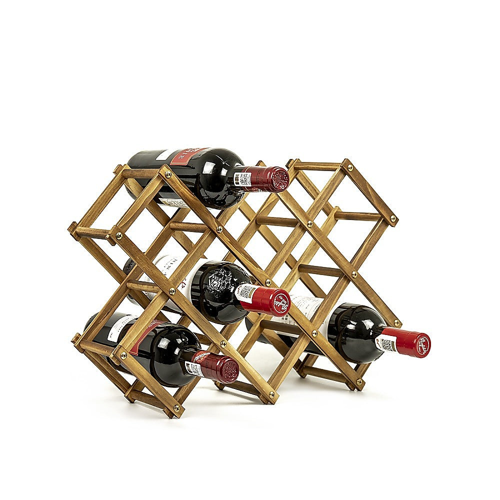 Randy & Travis Machinery Wine Rack Freestanding 10 Bottles Countertop Storage Racks