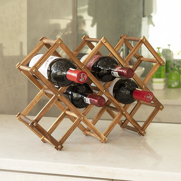 Randy & Travis Machinery Wine Rack Freestanding 10 Bottles Countertop Storage Racks