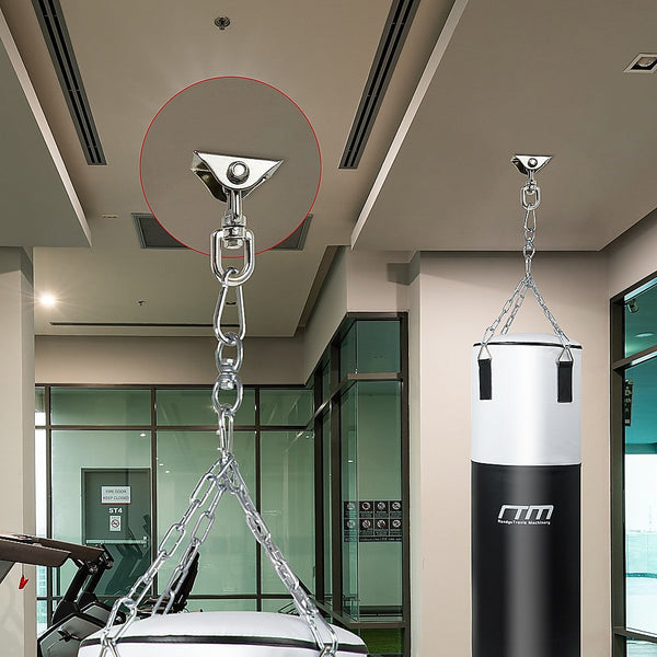 Randy & Travis Machinery 360 Swivel Swing Hanger With Stainless Steel Hook For Ceiling Heavy Duty Hanging Gym Equipment Gloves Straps & Hooks