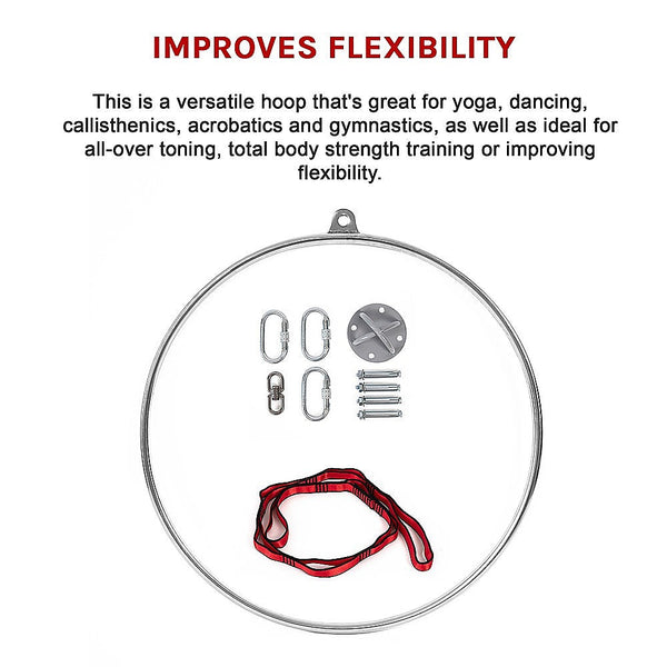 Randy & Travis Machinery Aerial Yoga Hoop 90Cm Lyra Circus Single Point Ring Set Yoga Props