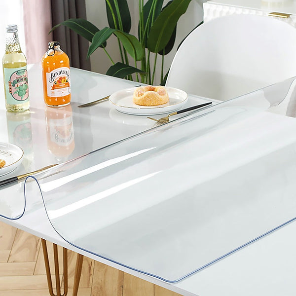 Brienz Pvc Tablecloth Protector 107X213.4Cm Clear Plastic Cloth Cover Transparent Table Cloths