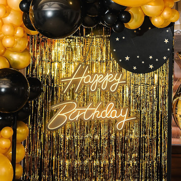 Randy & Travis Machinery Happy Birthday Neon Sign Hanging Glowing Party Decoration Party Decorations