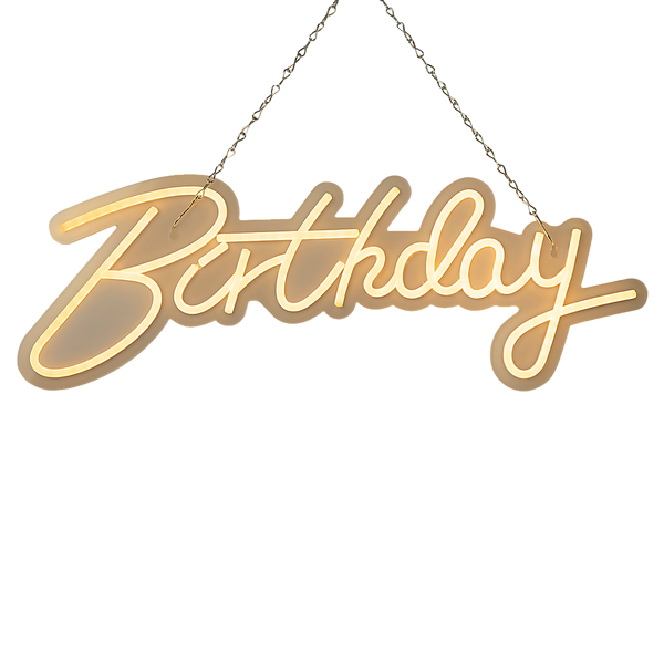 Randy & Travis Machinery Happy Birthday Neon Sign Hanging Glowing Party Decoration Party Decorations