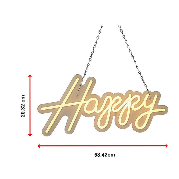 Randy & Travis Machinery Happy Birthday Neon Sign Hanging Glowing Party Decoration Party Decorations