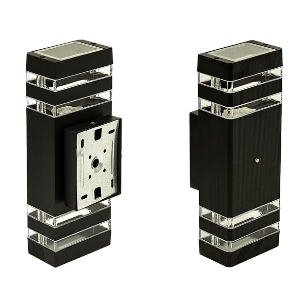 Randy & Travis Machinery Modern 12" Led Up Down Wall Light Dual Lamp Fixtures Outdoor Dusk To Dawn Sensor Landscape & Walkway Lights