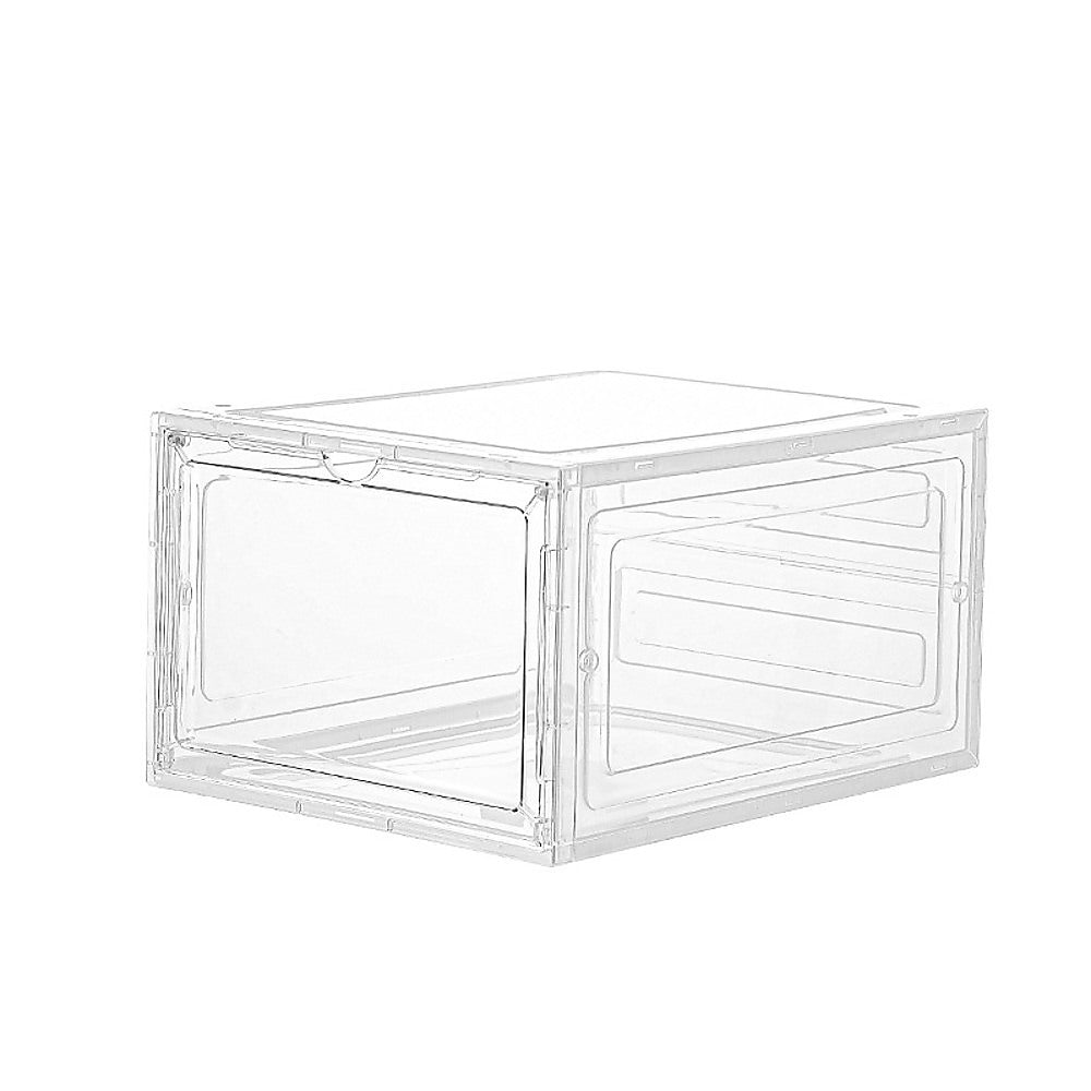 Randy & Travis Machinery Sneaker Display Case Shoe Storage Organizer Box Stackable Plastic Clear Magnetic Shoe Organisers