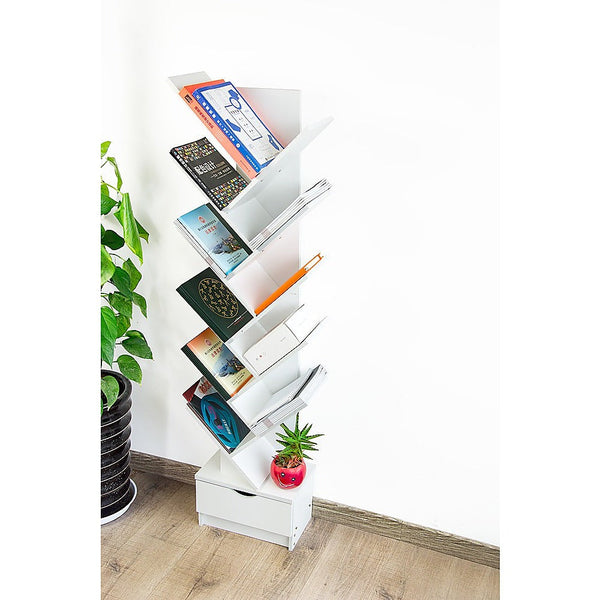Randy & Travis Machinery Tree Bookshelf Bookcase Organizer 12 Tier Multipurpose Shelf Display Racks Bookshelves