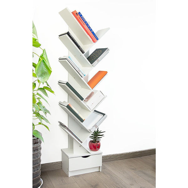 Randy & Travis Machinery Tree Bookshelf Bookcase Organizer 12 Tier Multipurpose Shelf Display Racks Bookshelves
