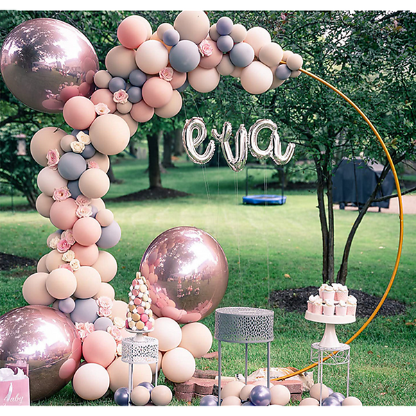 Randy & Travis Machinery 3M Gold Wedding Hoop Round Circle Arch Backdrop Flower Display Stand Frame Background Party Decorations