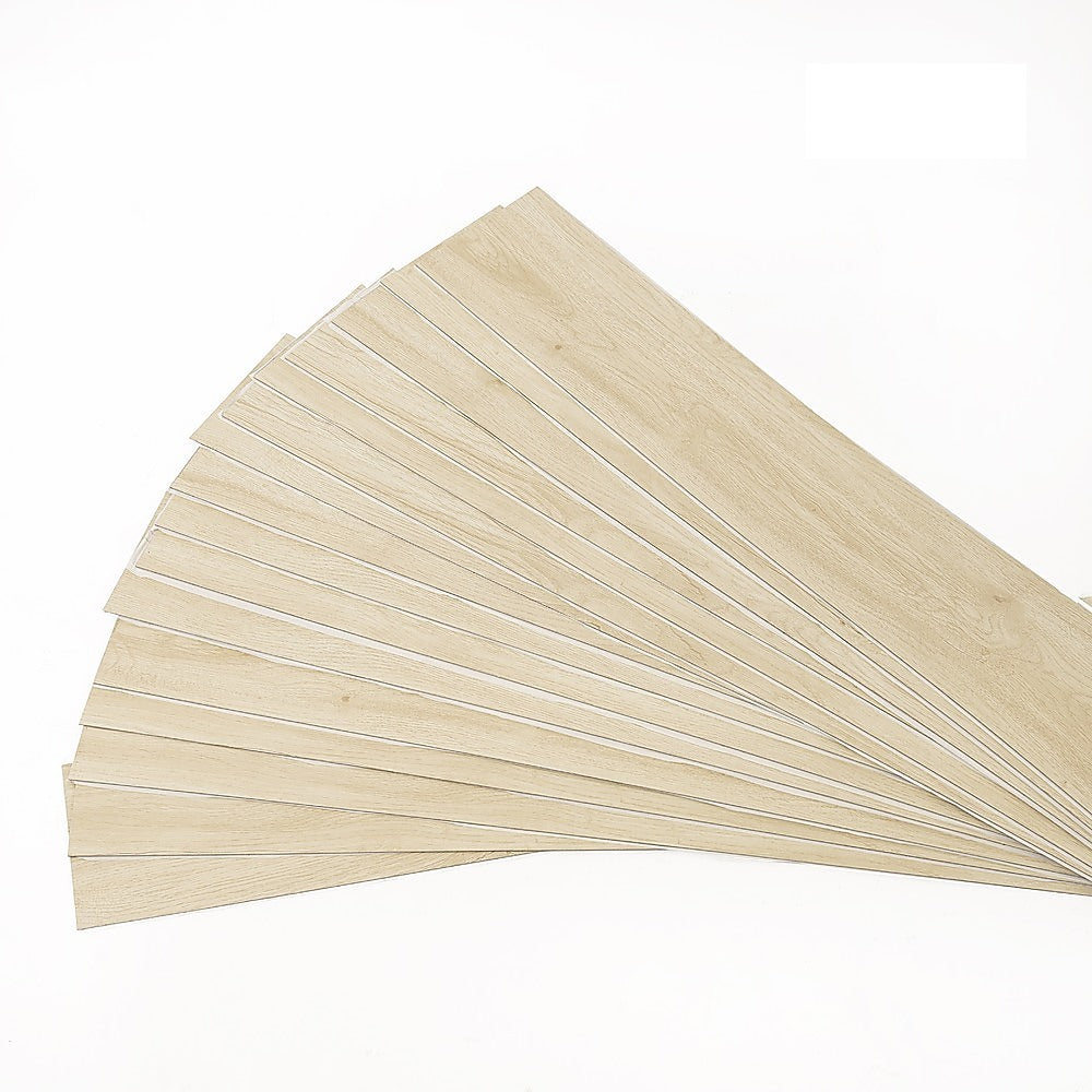 Randy & Travis Machinery Vinyl Floor Tiles Self Adhesive Flooring Light Walnut Wood Grain 16 Pack 2.3Sqm Vinyl Flooring
