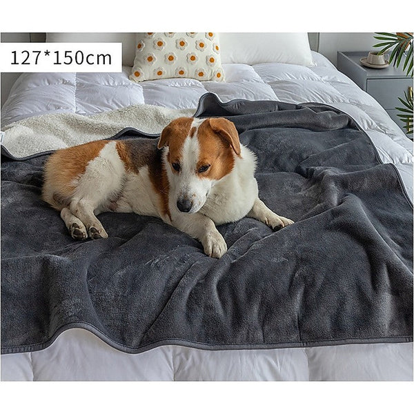 Premium Waterproof Reversible Pet Dog Blanket Bed Protects Couch From Spills