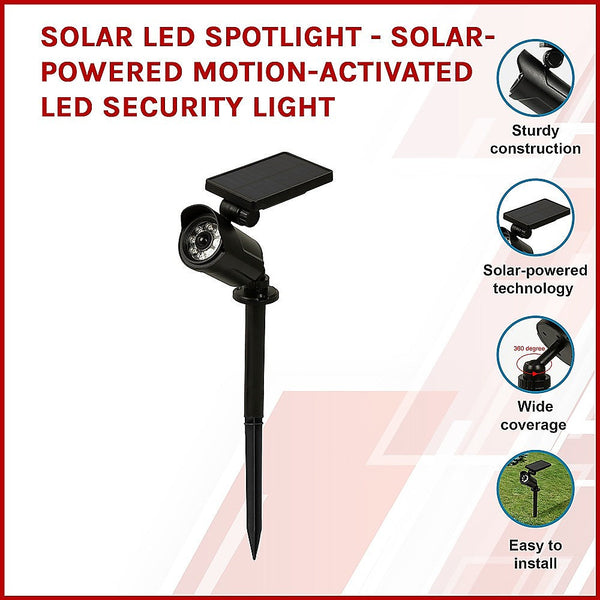 Randy & Travis Machinery Solar Led Spotlight Solar Powered Motion Activated Security Light Security & Floodlights